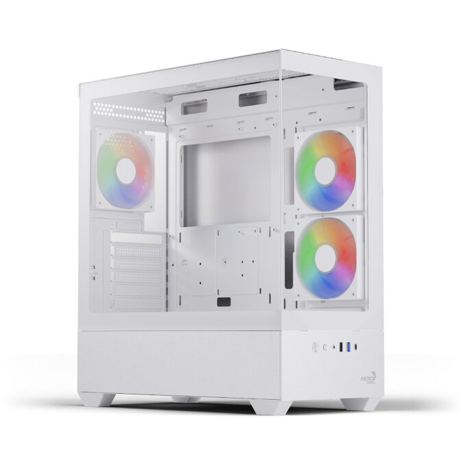 Caixa ATX Aerocool P500D Digi ARGB Vidro Temperado Branco image number 0