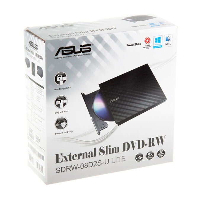 Drive Externa DVD&plusmn;R Asus SDRW-08D2S-U Lite 8x Preto USB 2.0 image number 4