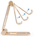 Suporte de Mesa Tooq Ajust&aacute;vel p/ Smartphone/Tablet Max. 10" Dourado image number null