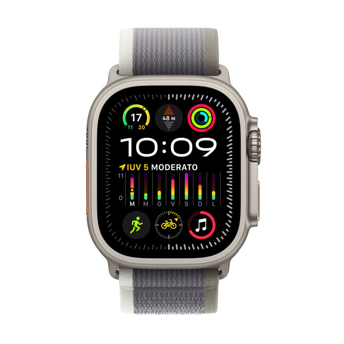 Smartwatch Apple Watch Ultra 2 GPS + Cellular 49mm Titanium Case com Green/Grey Trail Loop  (S/M) image number 1
