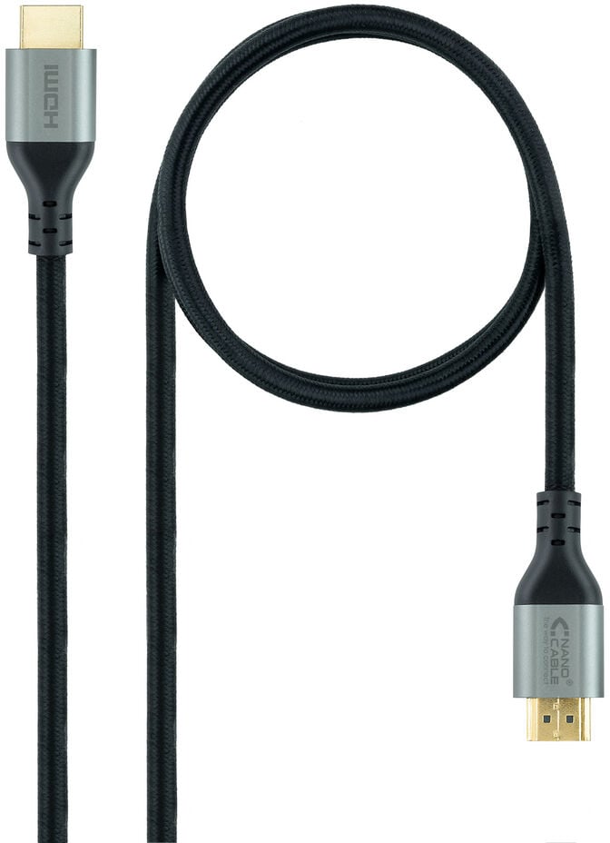 Cabo HDMI V2.1 Ultra High Speed Nanocable A M/M 1 M Preto Certificado ULTRA image number 0