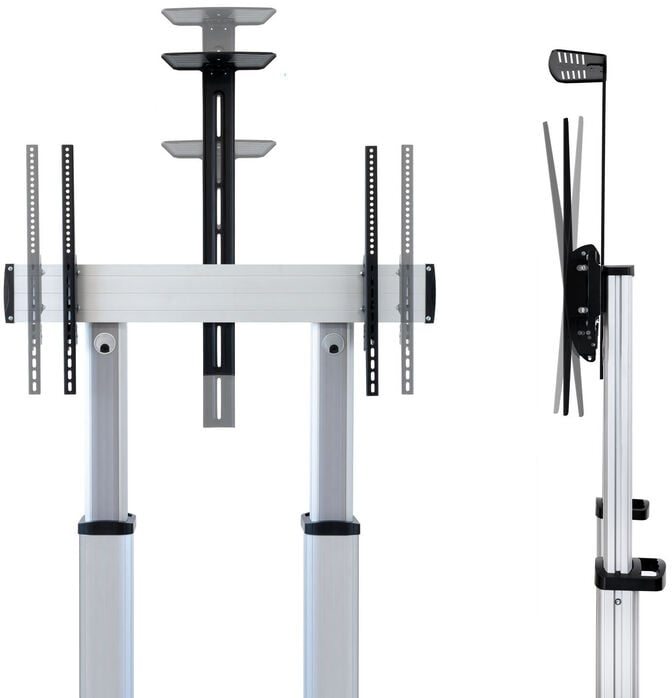 Suporte M&oacute;vel Tooq PARTENON 60" a 100" M&aacute;x. 100Kg Prateado image number 2