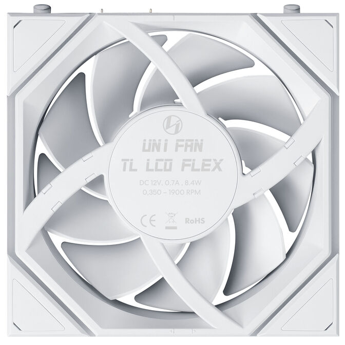 Ventoinha Lian Li UNI FAN TL120 LCD FLEX Wireless Branco 120mm image number 3