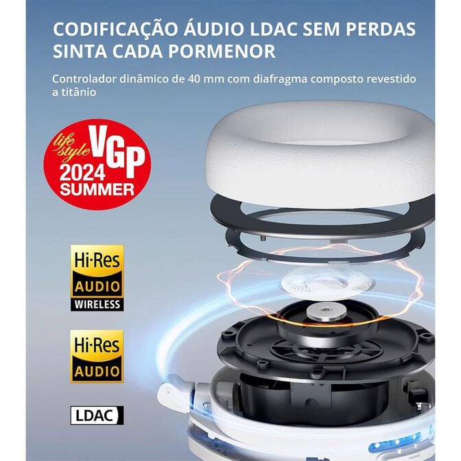 Headphones Edifier W830NB ANC Bluetooth Ivory image number 1