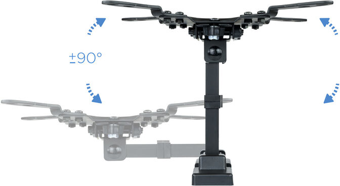 Suporte de Parede Tooq Tilt e Girat&oacute;rio 2 Pivots 13" a 42" 190mm Max. 20kg Preto image number 5