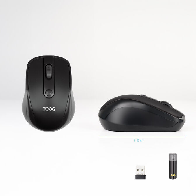 Rato Tooq TQMW-1103-B Bluetooth 1600DPI Preto image number 2