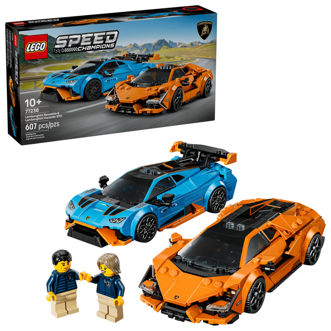 LEGO Speed Champions: Lamborghini Revuelto e Hurac&aacute;n STO, 607 Pe&ccedil;as (77238) image number 0