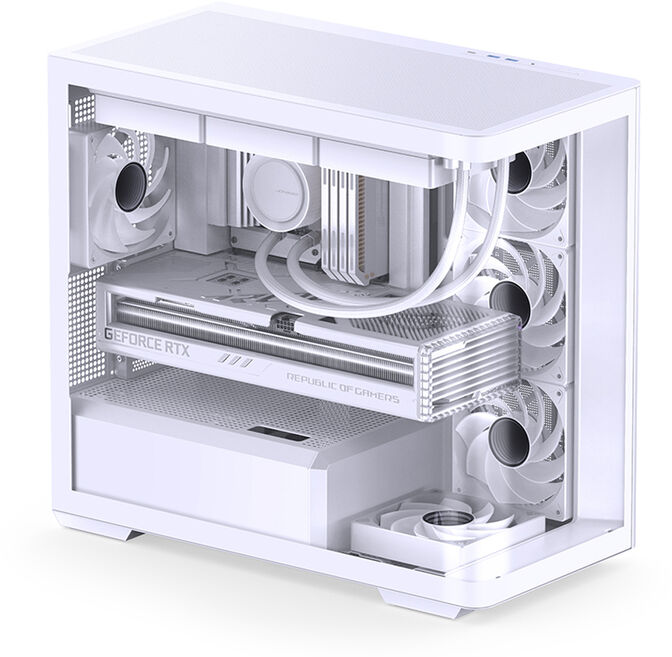 Caixa Micro-ATX Jonsbo D300 Vidro Temperado Branco image number 5