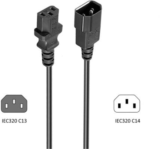 Cabo de Alimenta&ccedil;&atilde;o de Extens&atilde;o Ewent EC1915 VDE C14-C13 Macho/F&ecirc;mea 5m Preto image number 2