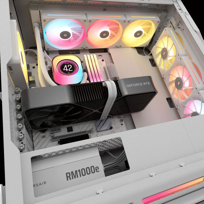 Fonte Modular Corsair RMe Series RM1000e 1000W 80 Plus Cybenetics Gold ATX3.1 - PCIe 5.1 Branca image number 11