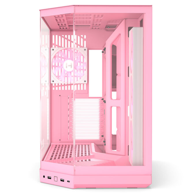 Caixa E-ATX Hyte Y50 Vidro Temperado Strawberry Milk image number 3