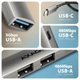 HUB USB AXAGON HUE-STC 1x USB-A 5Gbps + 2x USB-A + 1x USB-C, cabo USB-C 12 cm image number null