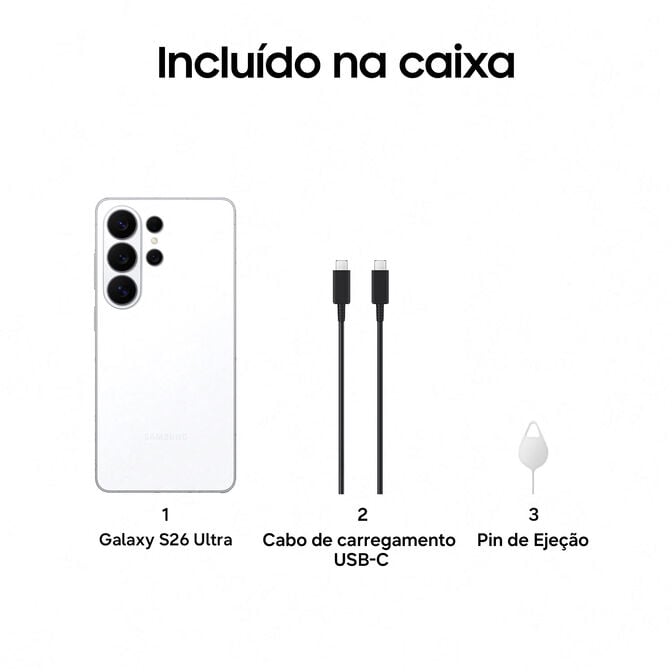 Smartphone Samsung Galaxy S26 Ultra 6.9" (12 / 512GB) 120Hz Branco image number 6