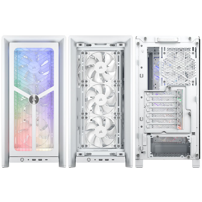 Caixa E-ATX Corsair 4000X RS ARGB Branca Vidro Temperado image number 5
