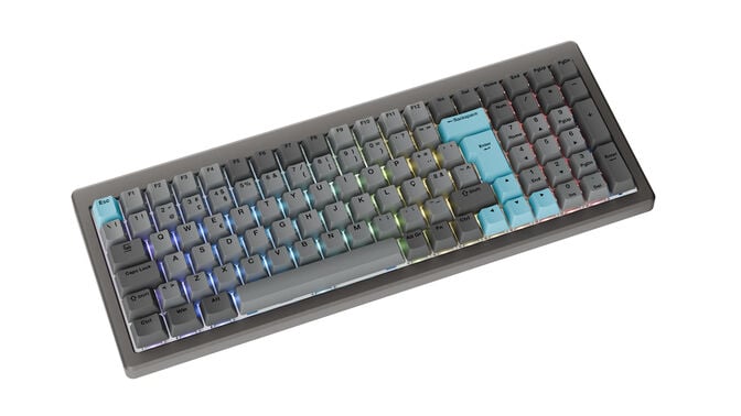 Teclado Mec&acirc;nico Ducky Cushion 98 Tri-Mode Silent Linear 96% Cinzento (PT) image number 7