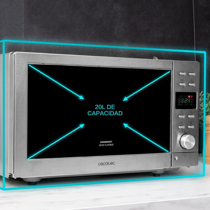 Micro-ondas Cecotec GrandHeat 2010 Flatbed Steel 700W 20L image number 7