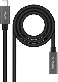 Cabo USB 3.2 Gen2x2 Nanocable 4K/60Hz USB-C M/F 2 M