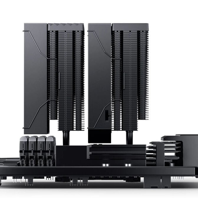Cooler CPU Jonsbo CC90 Dual Tower com Display Preto - 2x 130mm image number 9