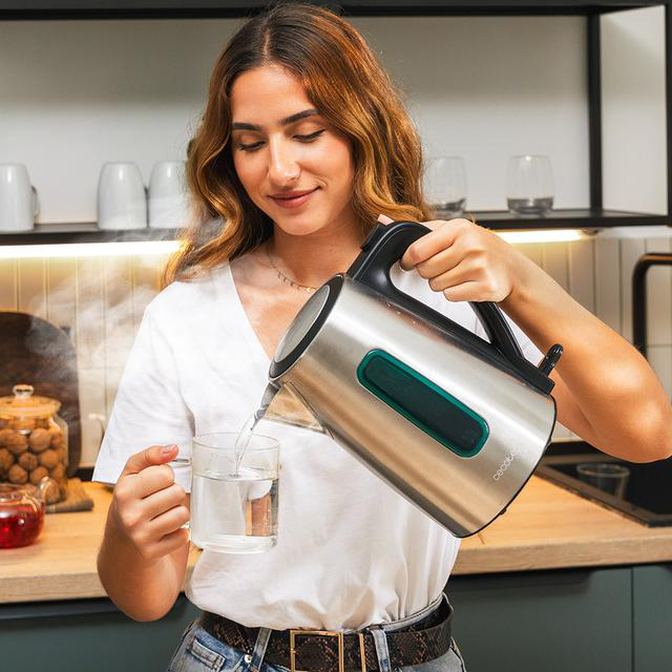 Chaleira El&eacute;trica Cecotec ThermoSense 210 Steel image number 1