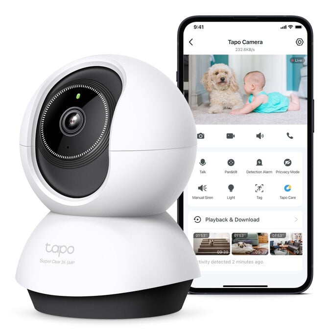 C&acirc;mara de Seguran&ccedil;a TP-Link Tapo TC74 3K 5MP Pan/Tilt Wi-Fi image number 9