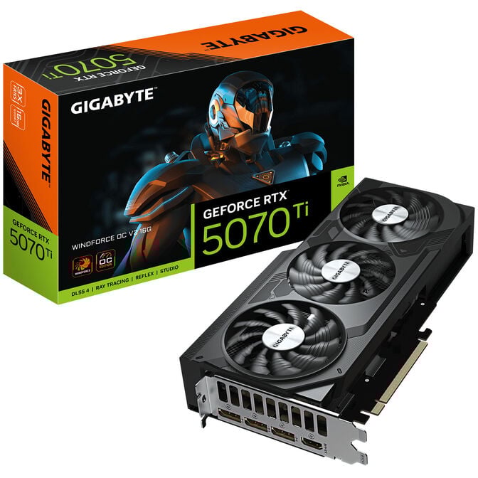 Gr&aacute;fica Gigabyte GeForce&reg; RTX 5070 Ti Windforce OC V2 16GB GDDR7 DLSS4 image number 0