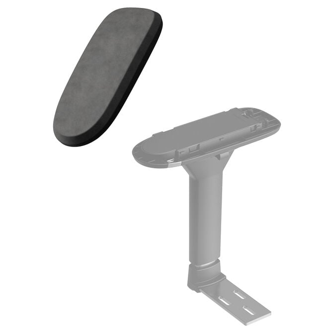 Set de Almofadas noblechairs para Apoios de Bra&ccedil;os 4D PRO &ndash; Velour Dark Grey image number 1