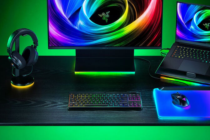 Teclado Razer BlackWidow V4 Low-Profile TKL HyperSpeed Yellow Switch (US) image number 6