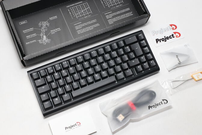 Teclado Mec&aacute;nico Ducky Tinker65 65% RGB Black MX-Red (ES) image number 6