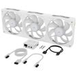 Ventoinha Corsair iCUE Link RX360 II Unified Frame Brancas RGB PWM Tripla Vento&iacute;nha 120mm (360mm) com HUB image number null