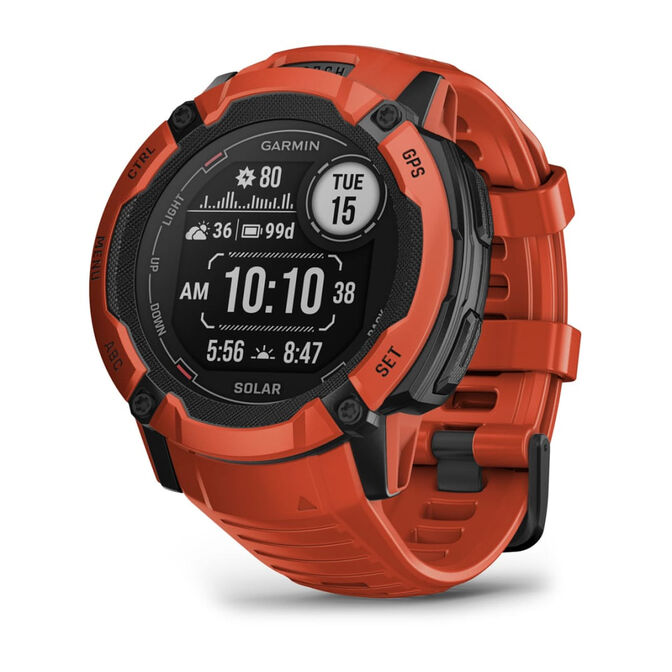 Smartwatch Garmin Instinct 2X Solar 50mm Vermelho image number 0