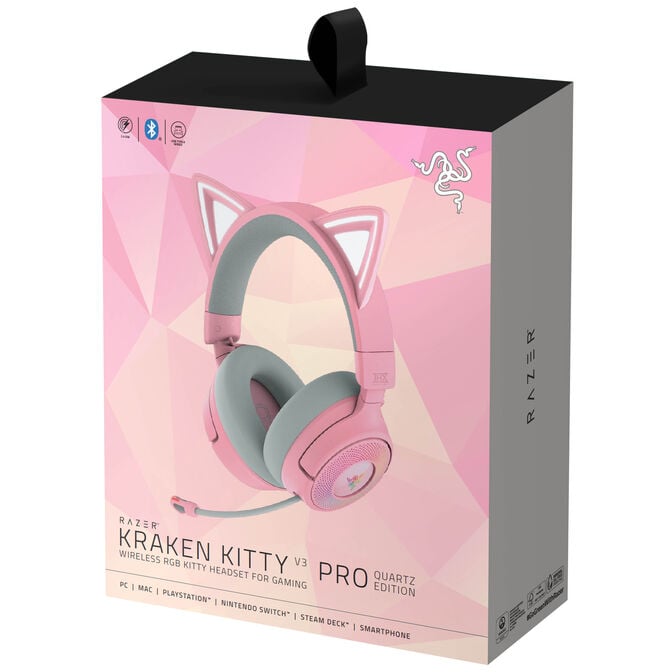 Headset Razer Kraken Kitty V3 Pro Wireless/Bluetooth Quartz image number 6