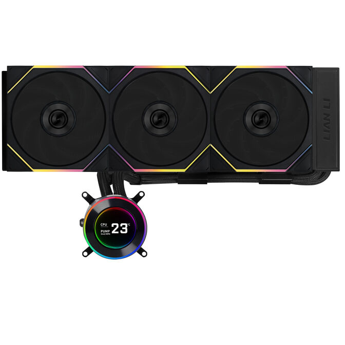 Water Cooler CPU AIO Lian Li HydroShift II LCD-C 360TL FLEX Wireless Preto - 360mm image number 1