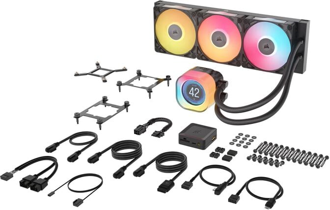 Water Cooler CPU Corsair iCUE LINK TITAN 360 RX RGB LCD 360mm Preto image number 3