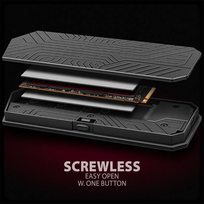 Caixa SSD AXAGON EEM2-GAM USB-C 3.2 Gen 2 10Gbps - M.2 NVMe/SATA SSD GAME 30-80mm ALU box image number 12