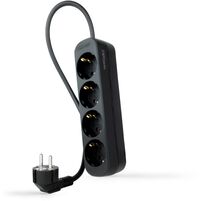 R&eacute;gua Nanocable 4 Tomadas 1.4 M Preto
