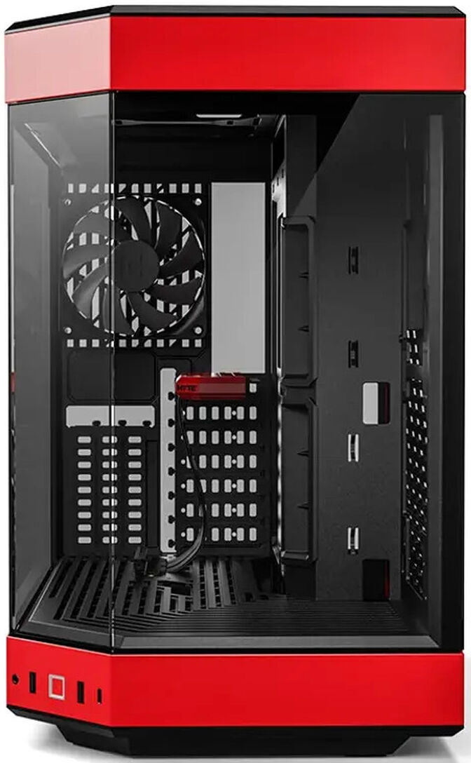 Caixa ATX Hyte Y60 Vidro Temperado Preto/Vermelho image number 1