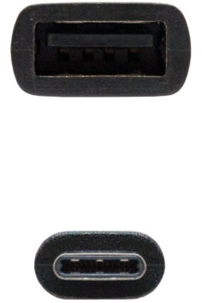 Cabo USB 2.0 3A OTG Nanocable USB-C/M-A/F 15 CM Preto image number 4