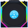 Ventoinha Lian Li UNI FAN SL120 LCD Wireless RGB Reverse Blade PWM Preto 120mm (Pack 3) image number null