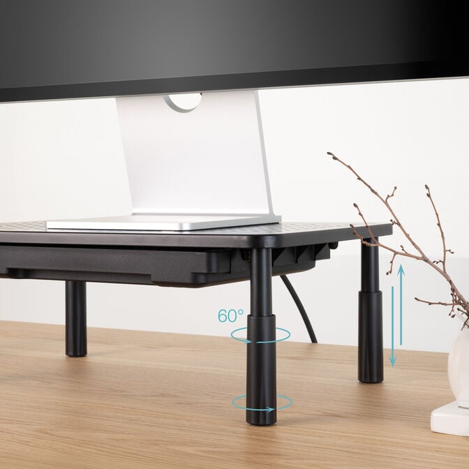 Base Para Monitor C/ Gaveta Tooq Max. 20Kg Preto image number 5