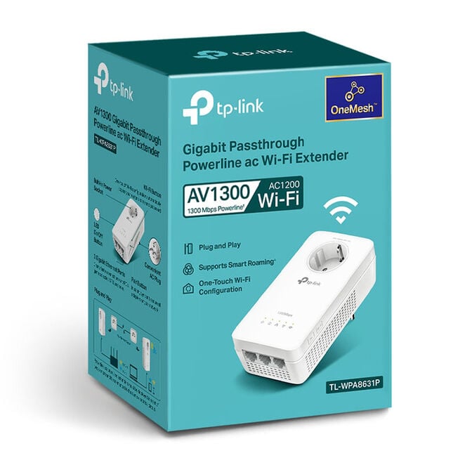 Powerline TP-Link AV1300 TL-WPA8631P Gigabit Passthrough AC Wi-Fi Extender image number 3