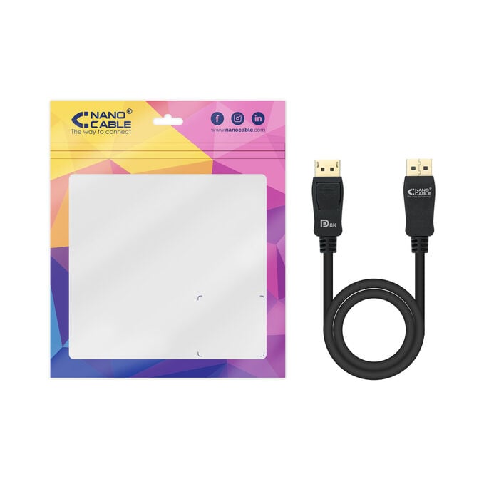 Cabo DisplayPort 1.4 Nanocable DP M/M 1.5 M Certificado VESA image number 4