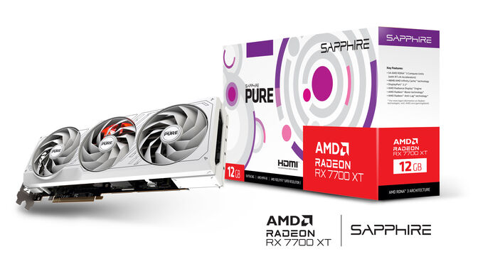 Gr&aacute;fica Sapphire Radeon RX 7700 XT Pure 12GB GDDR6 image number 5