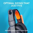 Headset Logitech Zone Learn USB-C Azul image number null