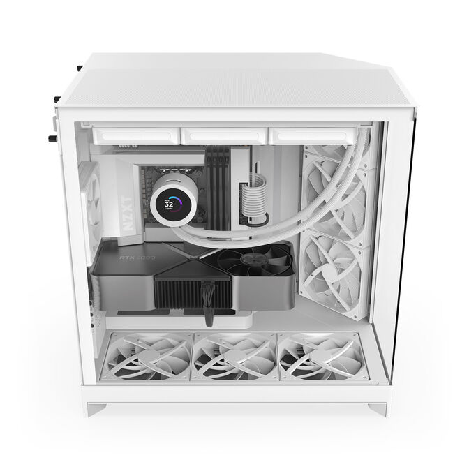 Caixa E-ATX NZXT H9 Flow Branca (2025) Vidro Temperado image number 3