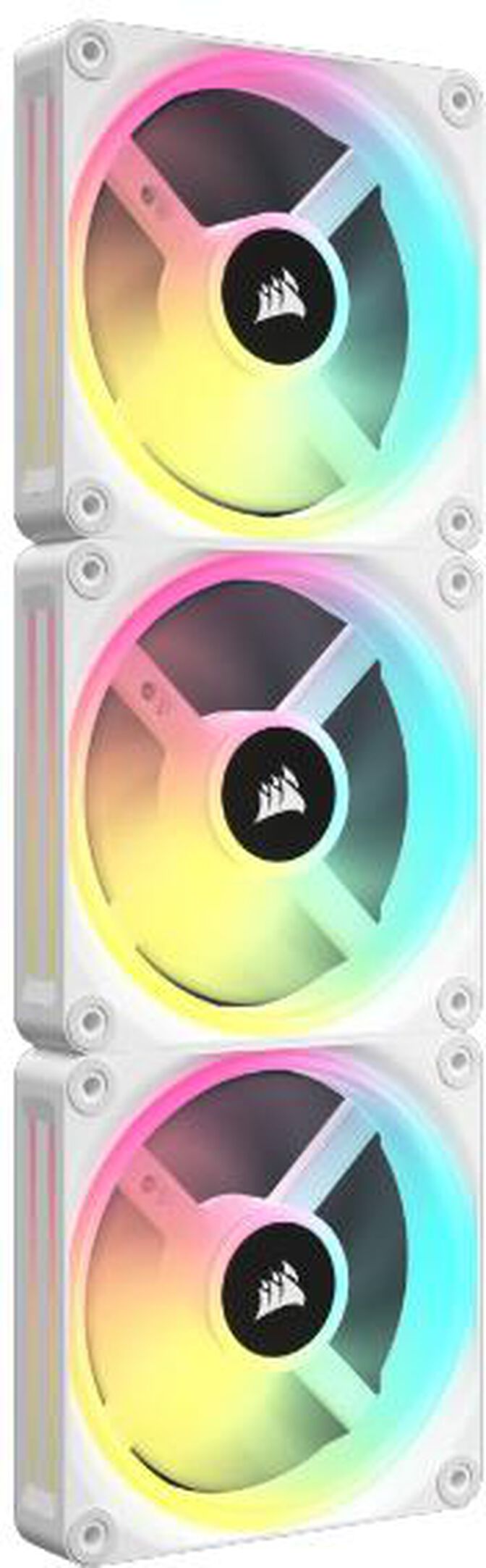 Ventoinha Corsair iCUE Link QX120 RGB PWM Branca 120mm (Pack 3) image number 6