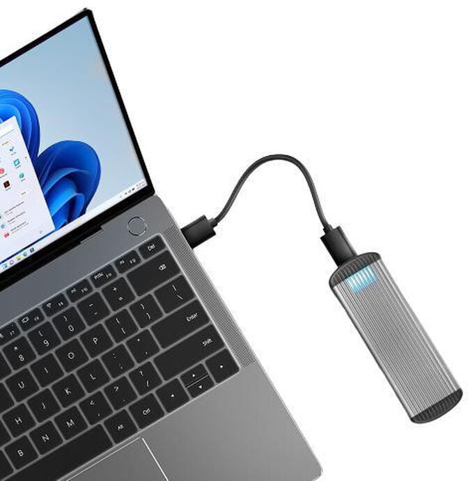 Caixa SSD AXAGON EEM2-SA USB micro-B 3.2 Gen 1 - M.2 SATA SSD 30-80mm screwless RIBBED box image number 5