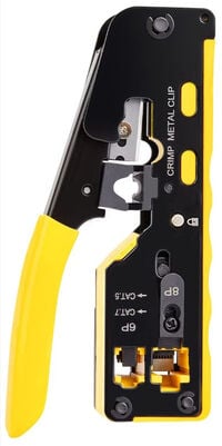 Alicate de Cravar Ewent CAT.5e/CAT.6/CAT.6A/CAT.7 e RJ11/12