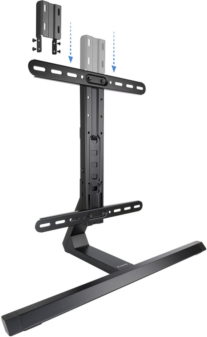 Suporte de Mesa Tooq 32" a 65" Max. 40kg Aluminio Preto image number 1