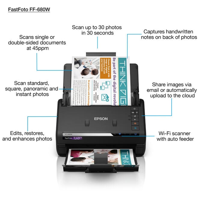 Scanner de Fotos Epson FastFoto FF-680W image number 3