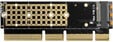 Adaptador PCIe 3.0 16x AXAGON PCEM2-1U, M.2 SSD NVMe, at&eacute; 80mm SSD, low profile 1U image number null